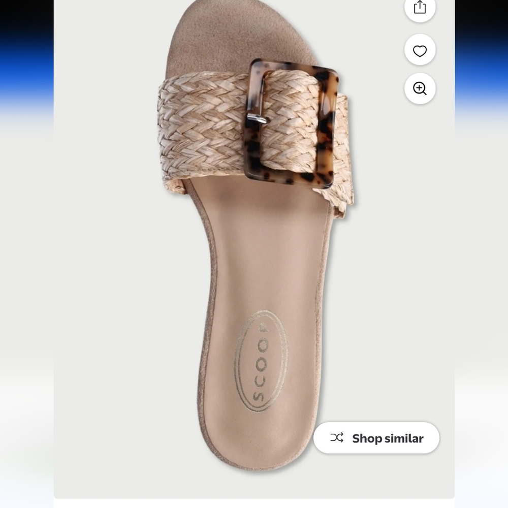 SCOOP Woven Slide With Tortoise Buckle NWT - Picture 6 of 8